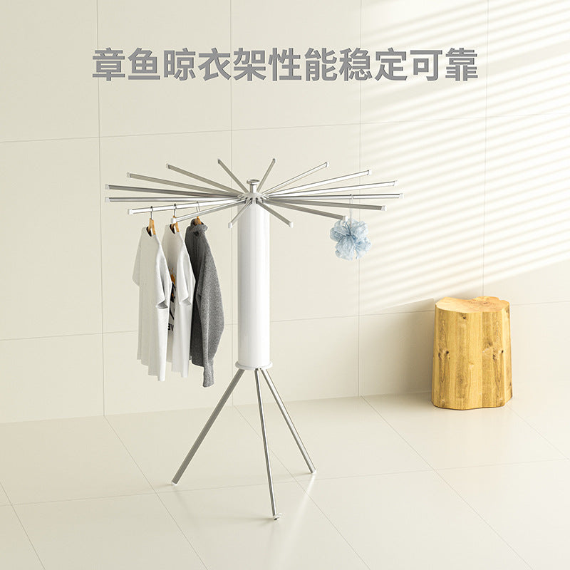 Cross-border balcony indoor octopus clothes rack folding clothes towel drying rack floor octopus clothes rack